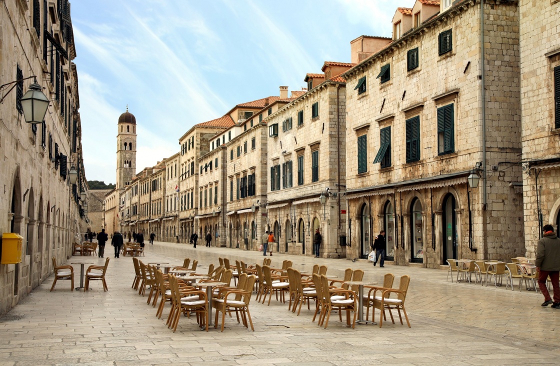 'Strada of Dubrovnik. The Strada is the main shopping street and gathering area in the city of Dubrovnik in Croatia.  Main street by early morning.' - Dubrovnik